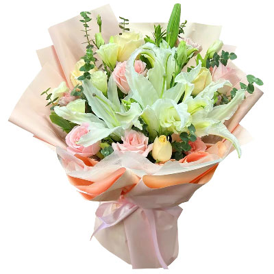 西安10朵玫瑰百合混搭，爱是难忘时刻